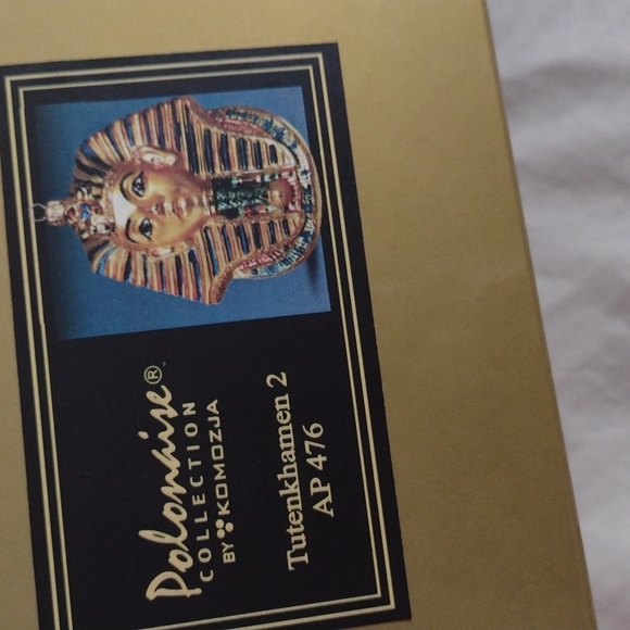 Tutankhamen 2 Kurt Adler Ornament Gold Glittered Pharaoh Polonaise Glass… - Picture 5 of 5